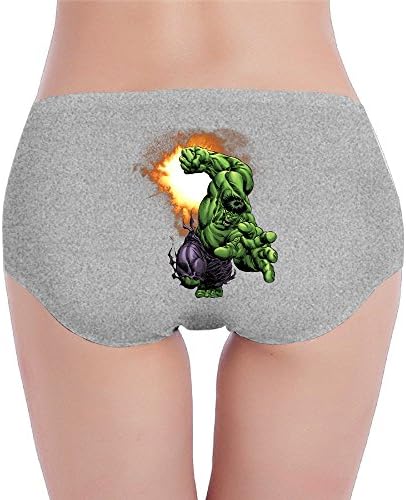 ANDARSON Women Simple Triangle Marvel Hulk Low-Waist Underwear XL Ash