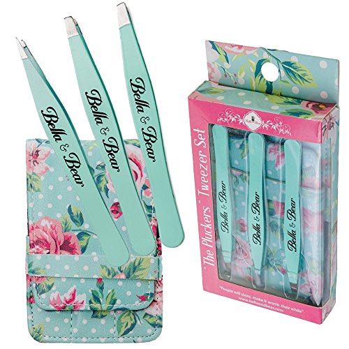 Tweezers by Bella and Bear - The Eyebrow Tweezer Set for Professional Shaping