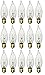 Pack Of 15 40 Watt CFC Clear Flame Shaped Incandescent Candelabra E12 Base Light Bulb