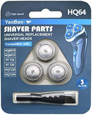 YanBan 3pcs Replacement Shaver Head for Philips HQ64 HQ54 HQ6070 HQ6073 7310XL PT710 HQ7325 HQ7340 PT715 PT725 PT720 with Package