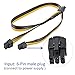 PCI-E 6Pin to Dual 8(6+2) Pin Splitter Power Cable, UCEC 6Pin Male to 2X 8(6+2) Pin Male GPU Adapter Connector Extender Cable for Graphics Video Card - 18AWG (2 Pack)