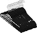 ZOYER Black Velvet Hangers 50 Pack, Slim & Non Slip Felt Hangers for Clothes, Heavy Duty Flocked Space Saving Bulk Hangers for Skirts, Coat, 360 Degree Rotate-able Swivel Hook Pant Hangers
