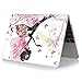 iCasso MacBook Air 13 Inch Case Rubber Coated Glossy Hard Shell Plastic Protective Cover for MacBook Air 13 Inch Model A1369/A1466 (Butterfly Girl)