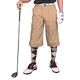 Golf Knickers Khaki Cotton (Plus Fours) for Men