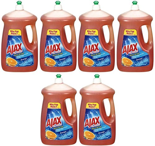 Ajax, Triple Action Orange Dish & Hand Soap, 90 Oz, 6 Pack