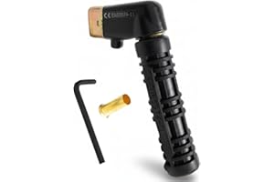 MapleWeld Shortstub Electrode Holder for Stick SMAW Welding, 200A or 400A, Brass Clamp with Replaceable Head and Insulated Gr