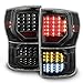 Xtune 2007-2013 Tundra Black Full LED (Running, Brake, Signal, Reverse) Tail Lights 2008 2009 2010 2011 2012 Pair L+R