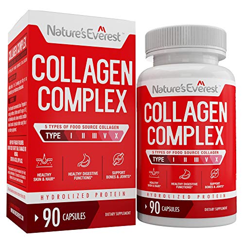 Multi Collagen Capsules - (Types I, II, III, V, X) 90 Capsules Grass Fed Collagen Peptides Enhanced Absorption for Anti-Aging, Hair Growth & Nails, Healthy Joints & Skin, Hydrolyzed Protein Supplement Multi Collagen Capsules - (Types I, II, III, V, X) 90 Capsules Grass Fed Collagen Peptides Enhanced Absorption for Anti-Aging, Hair Growth & Nails, Healthy Joints & Skin, Hydrolyzed Protein Supplement