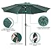 UHINOOS 9FT Patio Umbrella, Outdoor Umbrella with Crank and 8 Ribs, Polyester Aluminum Alloy Pole Tilt Button Outside Table Umbrella, Fade Resistant Water Proof Patio Table Umbrella (Green)