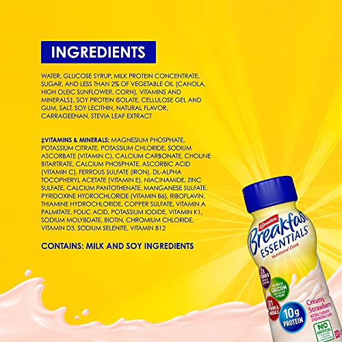 Carnation Breakfast Essentials ReadytoDrink, Creamy Strawberry, 8 fl