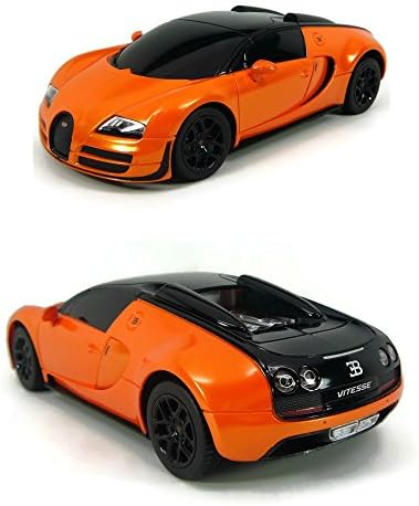 Bugatti Veyron 16.4 Grand Sport Vitesse RC Remote Control Sport Car Model 1 24 Scale ORANGE/BLACK color