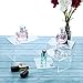 Chuangdi Clear Acrylic Display Risers, Jewelry Display Risers Showcase Fixtures, Tear Off The Protective Film Before Use (3.3, 4.1, 5, 5.7 Inch)