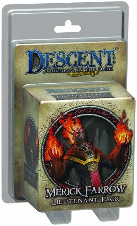 Descent FFGDJ13 Second Edition: Merick Farrow Lieutenant Miniature, Multicoloured