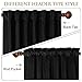 StangH Black Velvet Curtains 96 inches Long Blackout Curtains Thermal Insulated Patio Door Drapes, Noise Buffer Privacy Assured Panels for Living Room/Bedroom, W52 x L96, 2 Panels