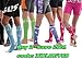 SLS3 Compression Socks for Women 20-30 mmHg Knee High - Womens Graduated Compression Running Socks - Sports, Travel, Recovery (Black-Purple, Medium-Large)