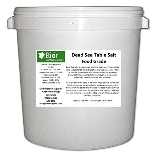 Buy Elixir Gardens ® Kosher Edible Dead Sea Table Salt 10KG Tub