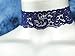 Twilight's Fancy Floral Elastic Stretch Lace Choker Necklace (Dark Navy Blue, Large)