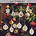 Unfinished Christmas Wooden Ornaments 156Pcs Set, KIDJFGG 50Pcs Christmas Tree Ornaments with 33.6Ft Jute Twine 50Pcs Scrub Bells 6Pcs Color Pens DIY Crafts Christmas Ornaments