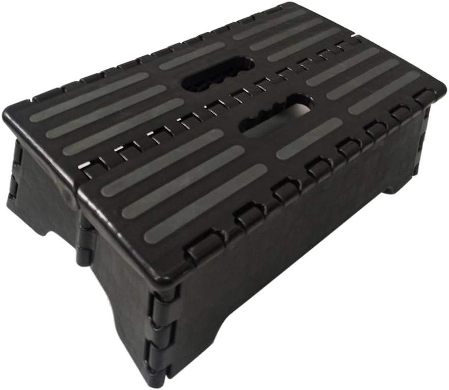 Super Strong Folding Step Stool - 5 Inch Height Lightweight Foldable Skid Resistant Step Stool Sturdy Enough to Support Adults & Safe Enough for Kids. The Elderly Assistant Climbing Stairs