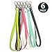 Cellto Colorful Hand Wrist Straps 6pcs Pack [with Lock] for Cellphones/Cameras/USB Drives/Keychains/ID Name Tag Holders or Other Portable Items - Black/White/Mint/Navy/Green/Pink