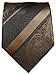 Bronze and Black Paul Malone Silk Tie and Pocket Square