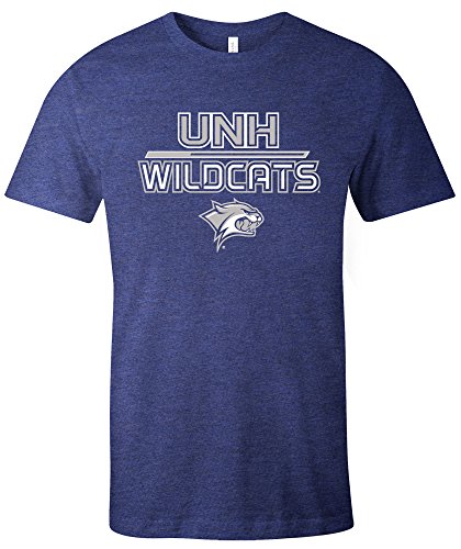 NCAA New Hampshire Wildcats Adult Unisex NCAA Reverse Short sleeve Triblend T-Shirt,Medium,Navy