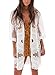Avidqueen Women's Sexy Lace Crochet Swimsuit Bikini Cover Up Beach Dress (White)