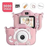 Kids Camera, Digital Camera for Kids 16.0MP 2.0 Inch HD Shockproof Camera, IPS Screen Kids Video Camera with 32 GB Memory Card and Games, Mini Kids Camcorder(1920x1080P) Camera Gifts for Kids (Pink)