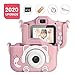Kids Camera, Digital Camera for Kids 16.0MP 2.0 Inch HD Shockproof Camera, IPS Screen Kids Video Camera with 32 GB Memory Card and Games, Mini Kids Camcorder(1920x1080P) Camera Gifts for Kids (Pink)