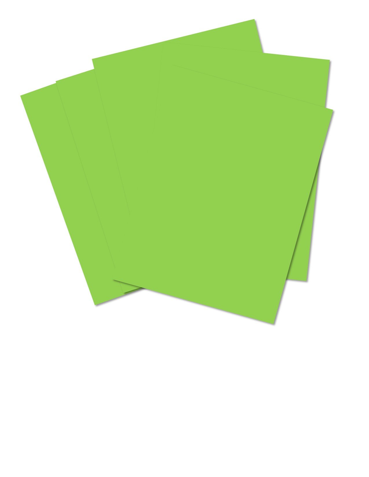 House of Card & Paper A4 210 x 297 mm 80 gsm Smooth Calendared Paper - Lime Green (Pack of 100 Sheets)