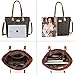 Women Shoulder Handbag for Work Purse 6 Piece Set Bag (Brown-6)