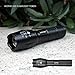 VICPHIC 1000 Lumens Adjustable Focus Handheld Flashlight Torch, 5 Modes XML-T6 LED Tactical Flashlights, IPX 6 Water Resistant for Outdoor Sports, Includes Rechargeable Batteries and Battery Charger