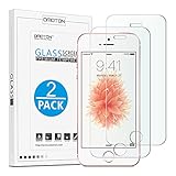 OMOTON 2.5D Round Edge 9H Hardness Bubble-free Tempered Glass Screen Protector for Apple iPhone 5/ 5s/ 5c/ SE, Pack of 2
