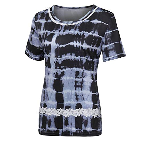 Limsea Women's Spring Floral Print 3/4 Sleeve Irregular Hem Asymmetrical Tunic Loose Long Blouse Tops Long/Short Sleeve Cotton Basic Simple Button Down Shirt Womens Dolman Drape Top Shirts Gray - Thumbnail 2
