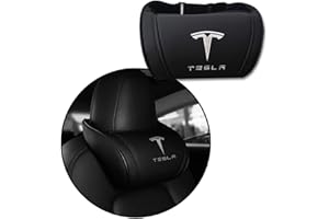 CoolKo Tesla Model S X 3 Y & Cybertruck Car Headrest Neck Pillow Support Memory Foam Ergonomic Design Accessory for Driving Seat Fatigue Relief - 1 Piece