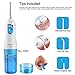 2NICE Portable Water Flosser Oral Irrigator with Nasal Wash Function of 2 Modes IPX6 Waterproof Rechargeable by USB Charger (Blue)