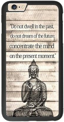 CASEU Printed Cell Phone Case for iPhone 7 Plus -Buddha Peace Quote