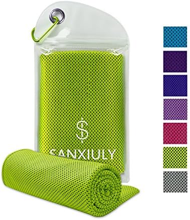 SANXIULY Cooling Towel for Sports, Workout, Fitness, Gym, Yoga, Pilates, Travel, Camping,Hiking,Running,Golf & More