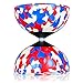 Harlequin Diabolos Set, Metal Diabolo Sticks, Diablo String & Bag (Blue, Red & White)