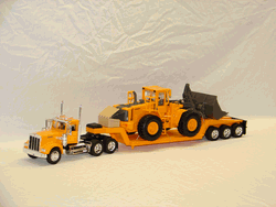 New Ray Die-Cast Truck Replica - Kenworth W900 with Front Loader, 1:32 Scale,...