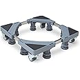 MaxWorks Washing Machine Base Stand with 4 Locking Wheels & 8 Strong Feet, Adjustable Flat Dolly Cart Mobile Base for Washer, Dryer, Refrigerator, Furniture and Appliance - 660 lbs Capacity