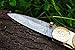 DKC Knives (9 6/18) Sale x DKC-176 Brass Prince Damascus Steel Folding Pocket Knife Custom Handmade Pearl 4.5
