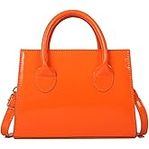 Brymthy Patent Leather Handbag Shinny Clutch Purse Mini Shoulder Bag Evening Purse for Women