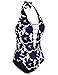 Hilor Women's Lace Up One Piece Swimsuit Halter Bikini High Waisted Swimwear