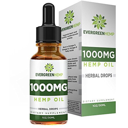 Hemp Oil Drops :: 1000MG per Bottle :: Premium Organic Extract :: Promotes Healthy Sleep :: Natural Anti-Anxiety :: One Month Supply (1FL oz) :: Evergreen Hemp Hemp Oil Drops :: 1000MG per Bottle :: Premium Organic Extract :: Promotes Healthy Sleep :: Natural Anti-Anxiety :: One Month Supply (1FL oz) :: Evergreen Hemp