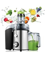 Juicer Machine, 1000W High Power Centrifugal Juicer with 2 Speed Setting, Wide 3'' Feed Chute Big Mouth Juicer Extractor for Whole Fruit and Vegetable, Stainless Steel Juicer Easy to Clean Included Cleaning Brush
