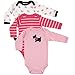 Hudson Baby Unisex Baby Cotton Long-sleeve Bodysuits, Scottie 3-Pack, 9-12 Months