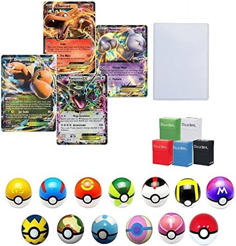 Pokemon 2 Oversized Jumbo GX Cards Inside Toploader + 2 Deck Box + Pokeball