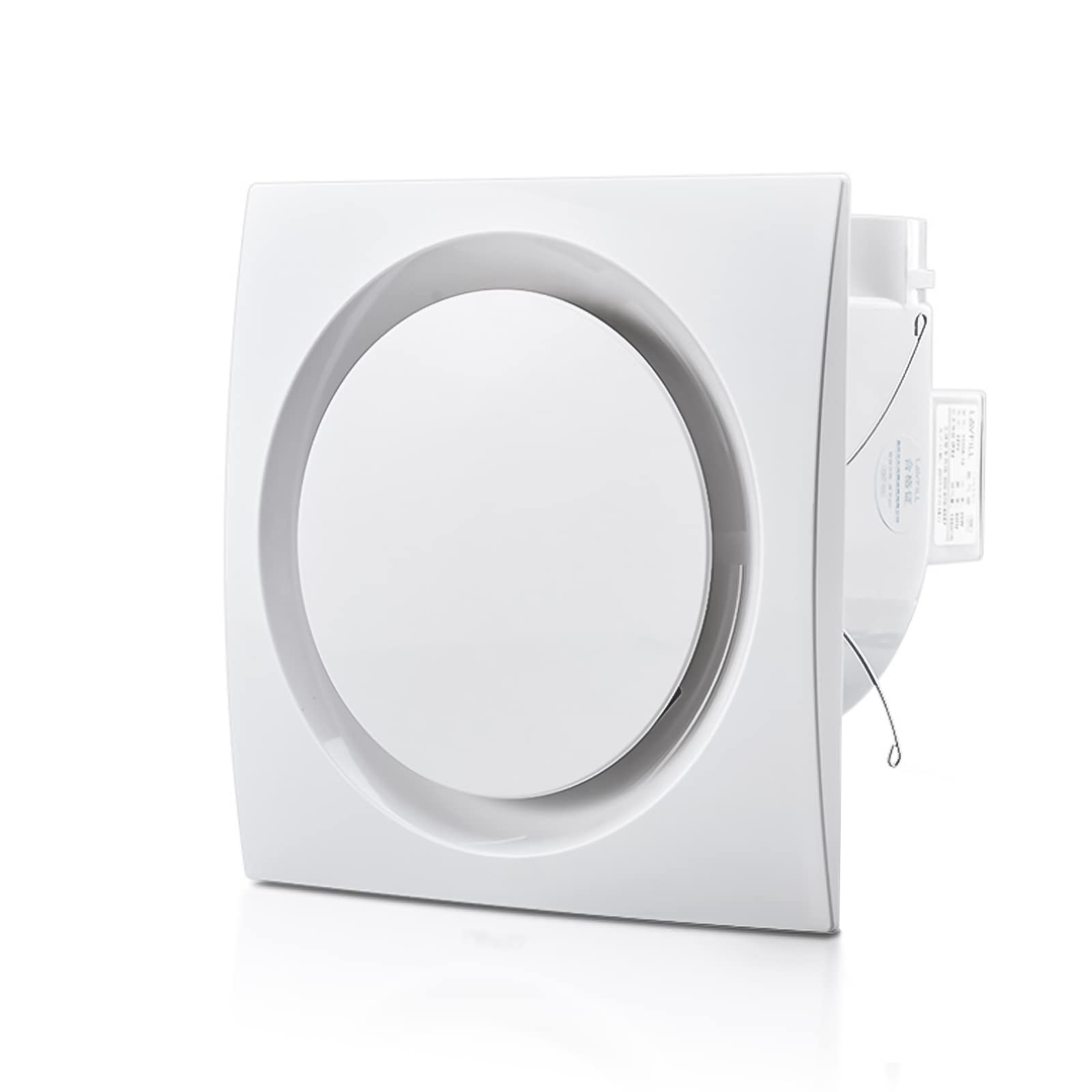 Photo 1 of TWSOUL Bathroom Exhaust Fan, 8 inch Silent Bathroom Ceiling Ventilation Fan with Anti-Backflow Check Valve, Balanced Air Solution, for Tub Shower Enclosure, 110V