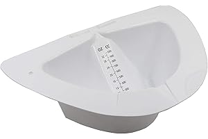 Comfort Axis Slanted Specimen Collector Pan with Graduations, 32 Ounces, 2 Pack, White
